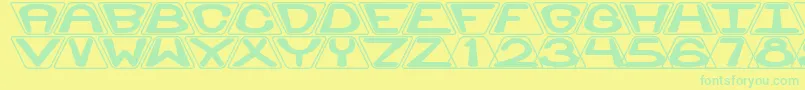 ZoidalBrk Font – Green Fonts on Yellow Background
