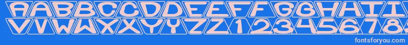 Police ZoidalBrk – polices roses sur fond bleu