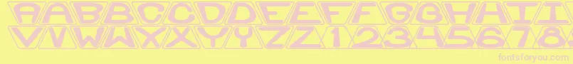 ZoidalBrk Font – Pink Fonts on Yellow Background