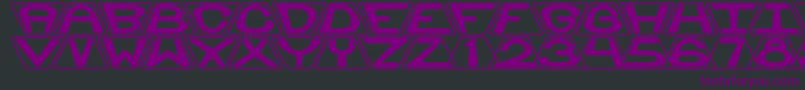 ZoidalBrk-Schriftart – Violette Schriften auf schwarzem Hintergrund