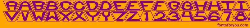 ZoidalBrk Font – Purple Fonts on Orange Background