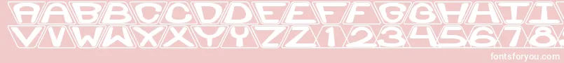ZoidalBrk-Schriftart – Weiße Schriften auf rosa Hintergrund