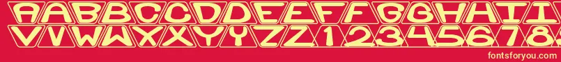 ZoidalBrk Font – Yellow Fonts on Red Background