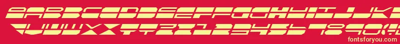 Police QuickmarkItalic – polices jaunes sur fond rouge
