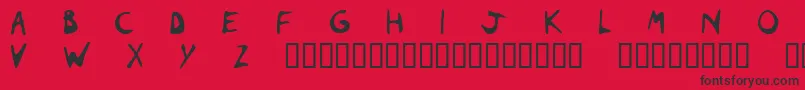NascoxasRegular Font – Black Fonts on Red Background