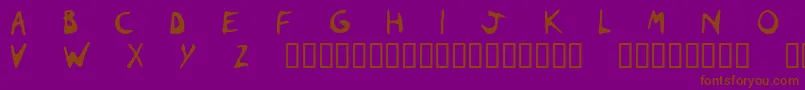 NascoxasRegular-fontti – ruskeat fontit violetilla taustalla