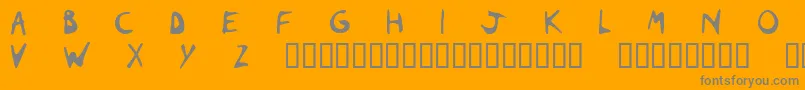 NascoxasRegular-Schriftart – Graue Schriften auf orangefarbenem Hintergrund