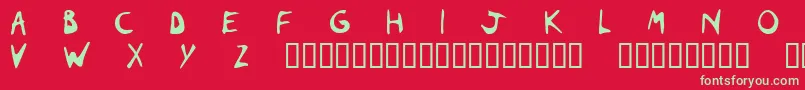 NascoxasRegular Font – Green Fonts on Red Background