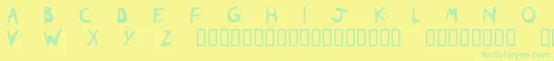 More about NascoxasRegular Font NascoxasRegular Font – Green Fonts on Yellow Background