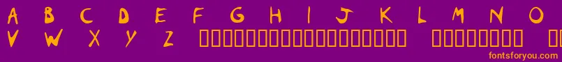 NascoxasRegular Font – Orange Fonts on Purple Background