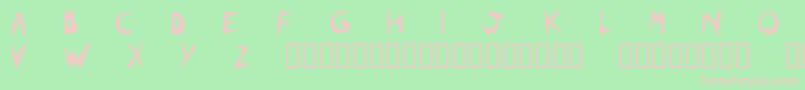 NascoxasRegular Font – Pink Fonts on Green Background