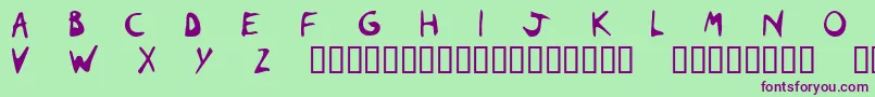 More about NascoxasRegular Font NascoxasRegular Font – Purple Fonts on Green Background
