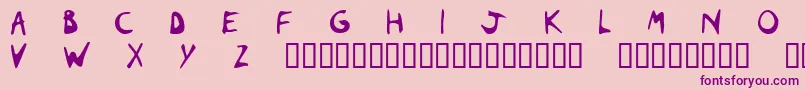 NascoxasRegular-fontti – violetit fontit vaaleanpunaisella taustalla