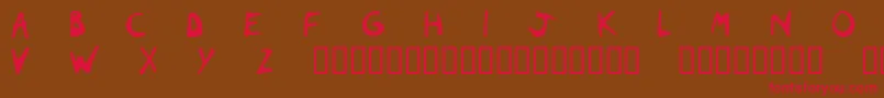 NascoxasRegular Font – Red Fonts on Brown Background