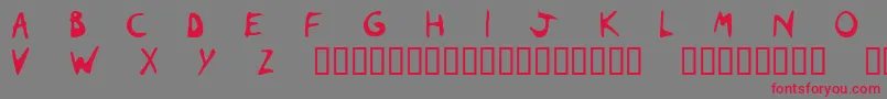 NascoxasRegular Font – Red Fonts on Gray Background