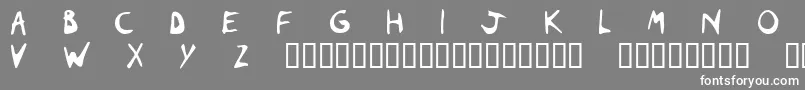 フォントNascoxasRegular – 灰色の背景に白い文字