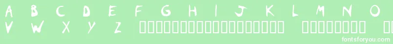 NascoxasRegular Font – White Fonts on Green Background