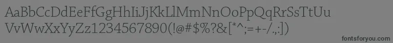 More about ChaparralproLightsubh Font ChaparralproLightsubh Font – Black Fonts on Gray Background