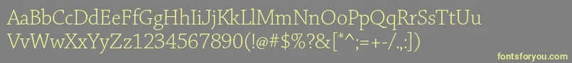 ChaparralproLightsubh Font – Yellow Fonts on Gray Background