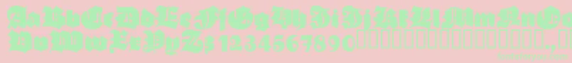 AsgardianWars Font – Green Fonts on Pink Background