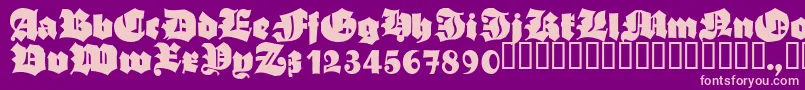 AsgardianWars Font – Pink Fonts on Purple Background