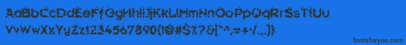 Hammeroi Font – Black Fonts on Blue Background