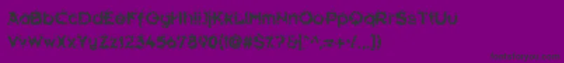 Fonte Hammeroi – fontes pretas em um fundo violeta