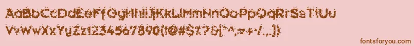 Hammeroi Font – Brown Fonts on Pink Background