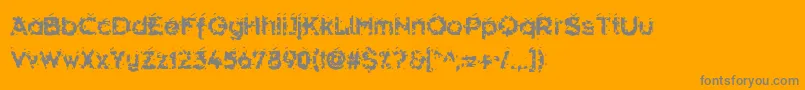 Hammeroi Font – Gray Fonts on Orange Background