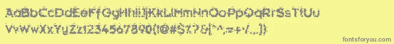 Hammeroi Font – Gray Fonts on Yellow Background