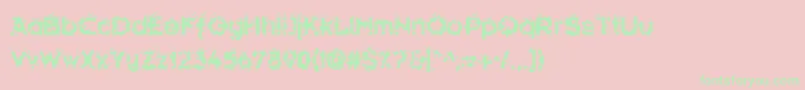 Hammeroi Font – Green Fonts on Pink Background