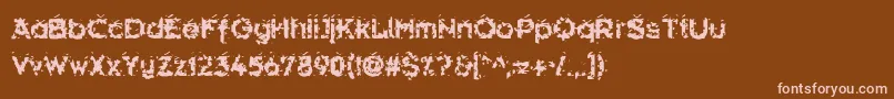 Hammeroi Font – Pink Fonts on Brown Background