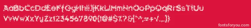 Hammeroi Font – Pink Fonts on Red Background