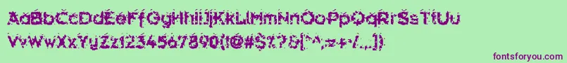 Hammeroi Font – Purple Fonts on Green Background