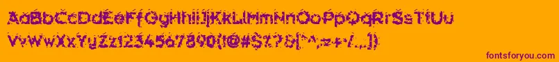 Hammeroi Font – Purple Fonts on Orange Background