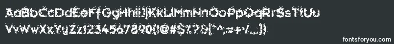 Hammeroi-fontti – valkoiset fontit mustalla taustalla