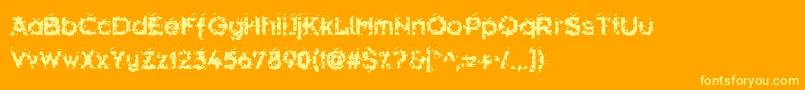 Hammeroi Font – Yellow Fonts on Orange Background