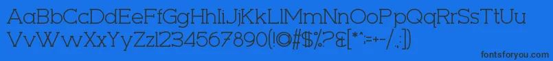 Seriffic Font – Black Fonts on Blue Background