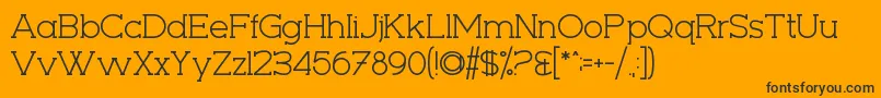 Seriffic Font – Black Fonts on Orange Background