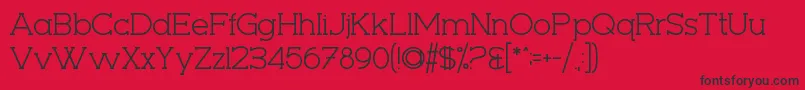 Seriffic Font – Black Fonts on Red Background