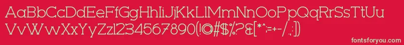 Seriffic Font – Green Fonts on Red Background