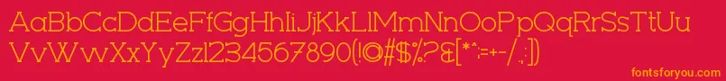 Seriffic Font – Orange Fonts on Red Background