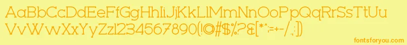 Seriffic Font – Orange Fonts on Yellow Background