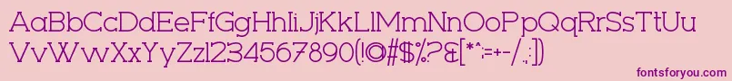 Seriffic Font – Purple Fonts on Pink Background