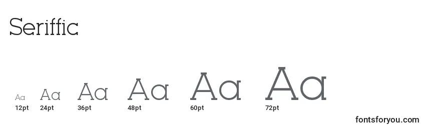 Größen der Schriftart Seriffic