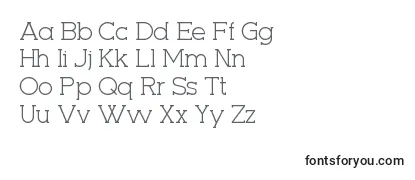 Überblick über die Schriftart Seriffic