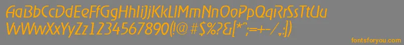 OnstageserialLightItalic Font – Orange Fonts on Gray Background