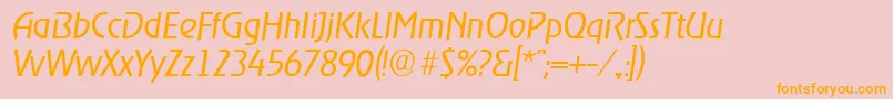 More about OnstageserialLightItalic Font OnstageserialLightItalic Font – Orange Fonts on Pink Background