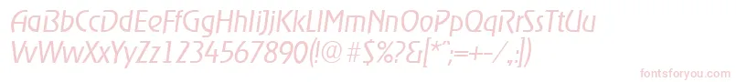 OnstageserialLightItalic-fontti – vaaleanpunaiset fontit