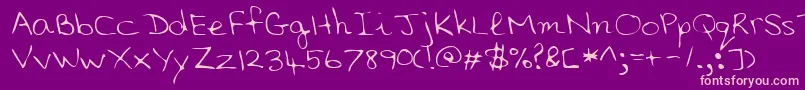 Lehn006 Font – Pink Fonts on Purple Background